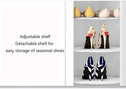 Vista 5 de Shelves Shoe Rack 360° Rotating 7 Tier Shoe Cabinet Round Shoe Rack Tower without Door for Entryway Hallway Space Saving Shoe Shelf