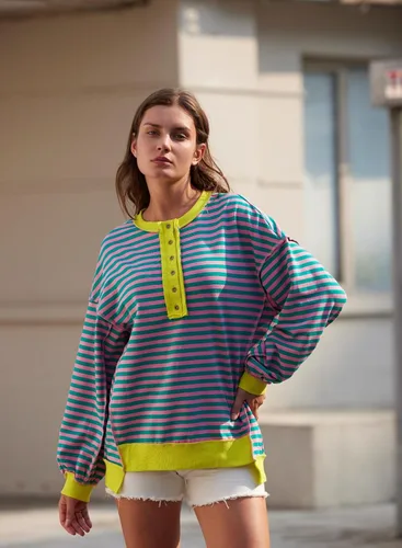 Vista 28 de AlvaQ - Sudadera de gran tamaño para mujer, informal, de manga larga, con botones y cuello Henley, tipo túnica