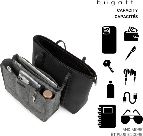 Vista 3 de Pure Collection - Bolso para mujer con organizador extraíble, piel vegana