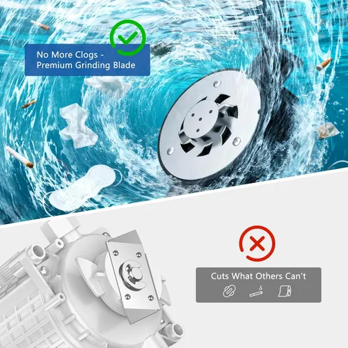 Vista 6 de CrestWave Bomba maceradora de 1500 W con 4 entradas y 2 salidas ultra