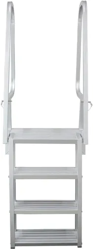 Vista 3 de Extreme Max 3005.4116 Escalera Deluxe de muelle Flip-Up – 4 peldaños