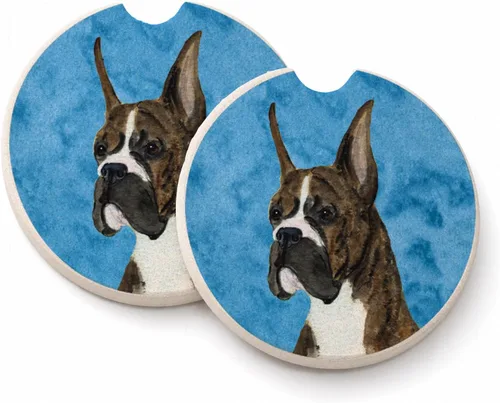 Vista 77 de Caroline's Treasures SS4767-BUCARC - Juego de 2 portavasos para automóvil, diseño de bulldog inglés, absorbentes para automóvil, portavasos