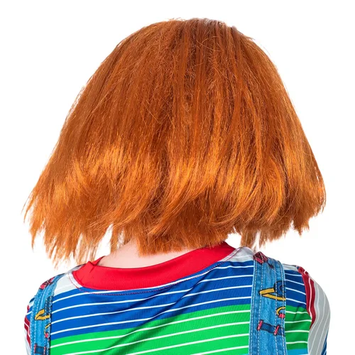 Vista 3 de Muñeca Chuckie Good Guys para disfraz de Halloween, accesorio para peluca de pelo rojo Cosplay