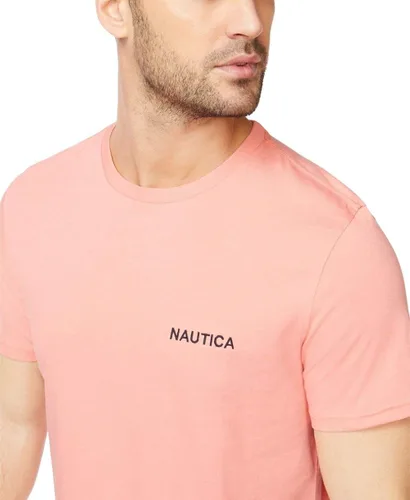 Vista 6 de Nautica - Camiseta de manga corta, color sólido y cuello redondo