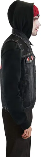 Vista 4 de Infamous Second Son Costume Complete Jacket Vest Beanie Cap Delsin Rowe Tattoo