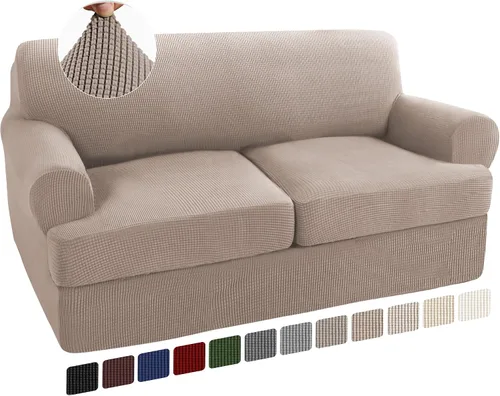 Vista 32 de Turquoize Funda para sillón con cojín en forma de T para sala de estar, funda elástica para sofá, funda suave para sillón, fundas de muebles