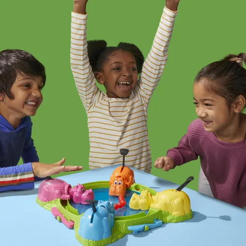 Vista 7 de Hasbro Gaming Juego de hipopótamos hambrientos hambrientos para preescolares Relanzamiento instantáneo de mármol, fácil instalación