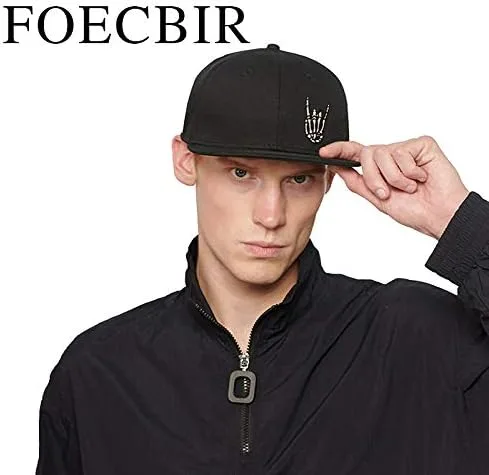 Vista 2 de Sombreros Snapback para hombre sombreros de calavera para hombres mochila a presión sombrero Snapback sombrero Rock N Roll Skeleton Hand Unisex Cool