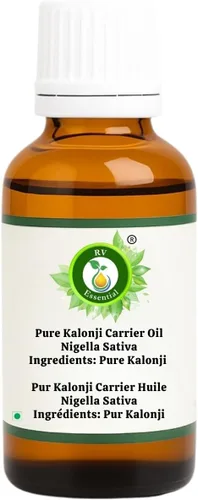 Vista 2 de R V Essential Aceite portador de kalonji puro, 0.2 fl oz (0.169 oz)- Nigella Sativa (100% puro y natural prensado en frío)