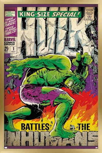 Vista 14 de Trends International Marvel Comics Hulk - Póster especial #1 para pared, 34 pulgadas de largo x 22.4 pulgadas, versión enmarcada en negro Versión