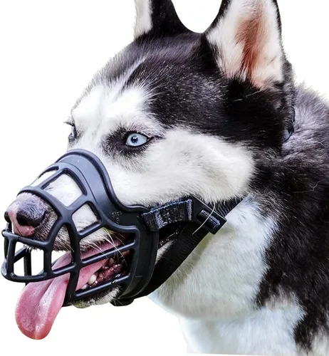 Vista 8 de BARKLESS Bozal para perro, bozal de cesta anti mordeduras para perros