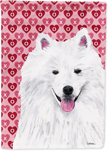 Vista 140 de Caroline's Treasures SS4484GF Bandera de jardín con diseño de bulldog inglés y corazones para el Día de San Valentín, bandera decorativa para patio