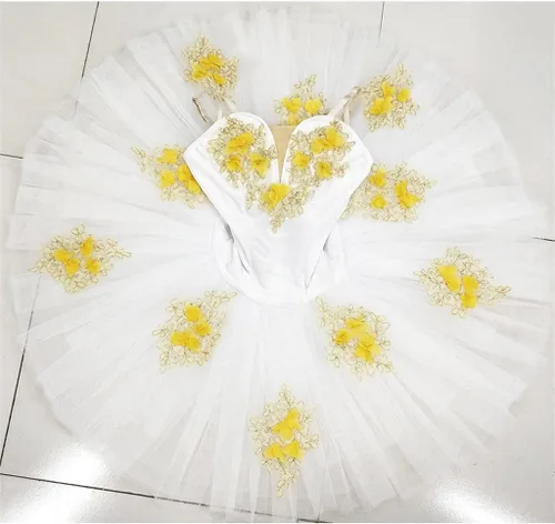 Vista 4 de DSHDB - Disfraz de ballet preprofesional para niñas, vestido de terciopelo para panqueques (color del color de la imagen, tamaño código XL)