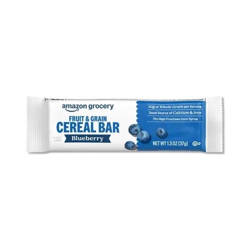 Vista 4 de Marca Amazon – Barras de cereales de frutas y cereales Happy Belly, arándanos, 8