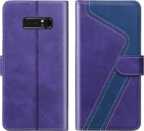 Vista 25 de Funda tipo cartera para Samsung Galaxy Note 8, funda de piel con bloqueo RFID, soporte magnético con tapa abatible, a prueba de golpes, compatible