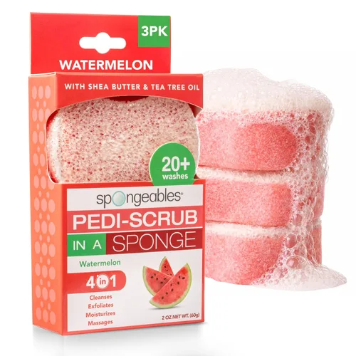 Vista 27 de Spongeables Pedi Scrub Foot Exfoliating 20+ Wash Sponge