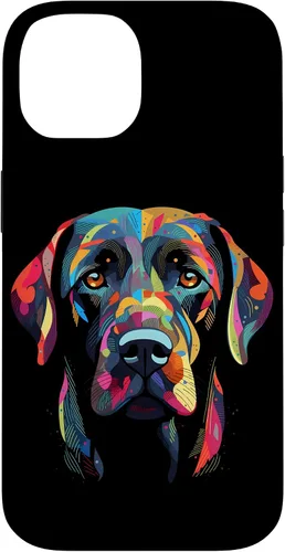 Vista 4 de Labrador Retriever - Carcasa para iPhone 17, diseño de cara de perro, color negro