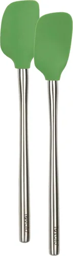 Vista 40 de Tovolo Espátula para Frascos de Silicona con Mango Largo de Acero Inoxidable Espátula Raspadora Naranja Albaricoque, Raspador de Frascos Resistente