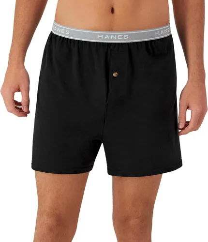 Vista 2 de Hanes mens Underwear Boxers Pack, Cool and Breathable Cotton Underwear, Exposed and Comfortflex Waistbands, Multi-pack