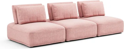 Vista 25 de Furniture of America Tatiana Modern Boucle - Sofá modular de 2 plazas con respaldo ajustable para sala de estar, oficina, combinación libre Boucle