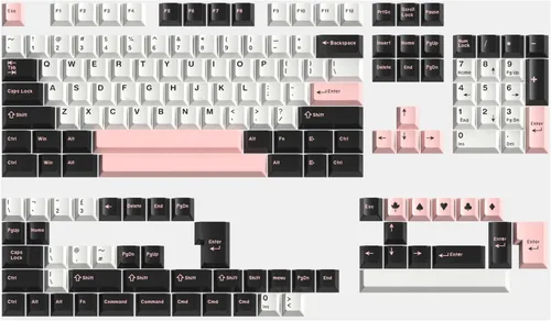 Vista 40 de Fogruaden Juego de teclas PBT, teclas personalizadas de perfil cereza para teclas de teclado mecánico (9009)