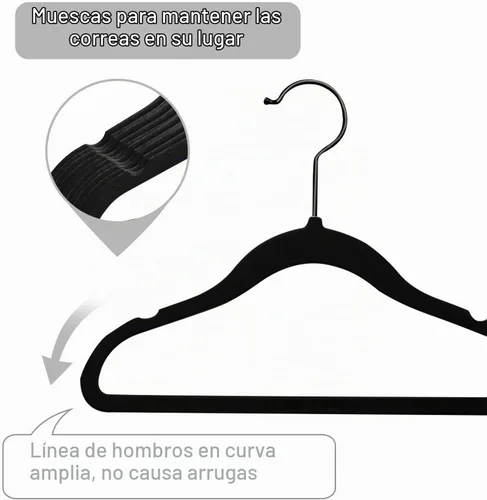 Vista 3 de MIZGI Perchas de terciopelo para bebé, paquete de 50 unidades, 11.8