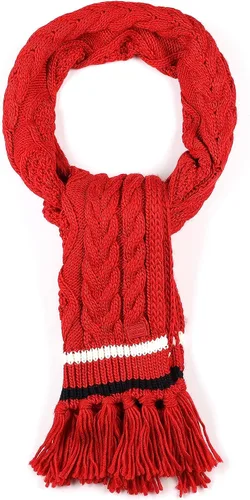 Vista 3 de Tommy Hilfiger Women's Cable With Stripe Scarf