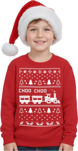Vista 15 de Tstars Dabbing Santa Kids Christmas Sweatshirt Boy Youth Ugly Holiday Dab / Negro