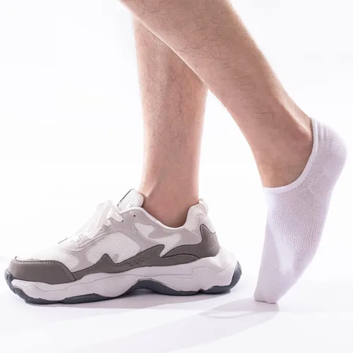 Vista 3 de IDEGG - Calcetines deportivos de algodón de corte bajo con agarre antideslizante para hombres