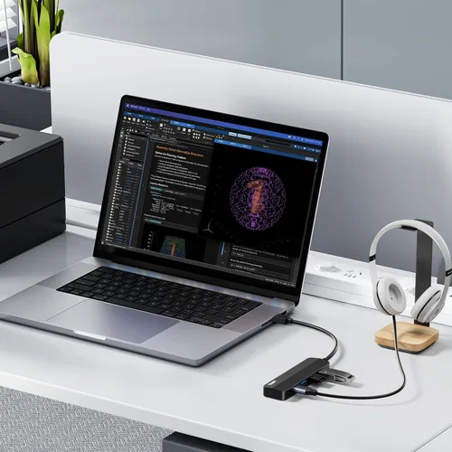 Vista 7 de Concentrador USB 3.0, TSUPY 4 puertos USB Hub USB 3.0 Splitter USB Puerto Expansor Extensor multipuerto USB 3.0 ultradelgado, 5Gbos, transferencia