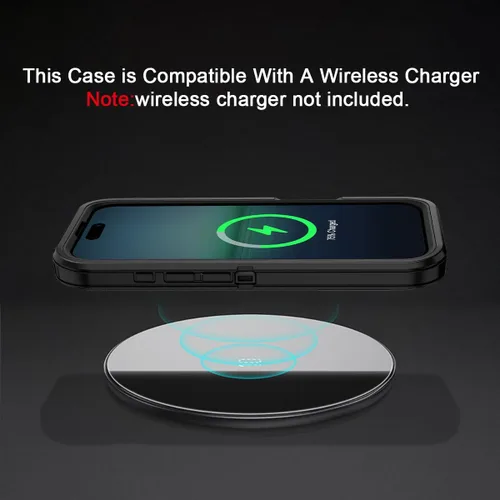 Vista 6 de I-HONVA Funda para iPhone 17 a prueba de golpes, a prueba de polvo y caídas, 3 capas de protección de cuerpo completo [sin protector de pantalla]