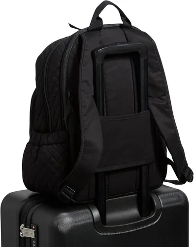 Vista 6 de Vera Bradley Mochila Campus de Algodón para Mujer, Negro algodón reciclado