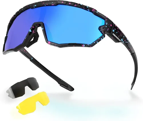 Vista 7 de Gafas polarizadas para niños y jóvenes, gafas de sol de béisbol para adultos, hombres y mujeres, gafas de ciclismo con 3 lentes, pesca, esquí, golf