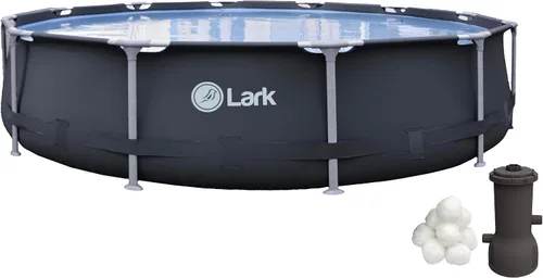 Vista 11 de Lark - Piscina infantil enmarcada de 8 x 20 pulgadas con toldo resistente a los rayos UV, rociador ajustable, enmarcada, cubierta de sombra, fácil