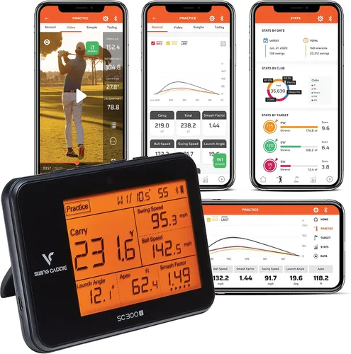 Vista 10 de Voice Caddie - Monitor de lanzamiento portátil Swing Caddie