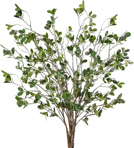 Vista 10 de Sggvecsy 43'' 2 Piezas Ramas de Ficus Artificiales Spray de Hojas Falsas Ramas de Eucalipto Verde Tallos de Vegetación Artificial Plantas de Ramitas