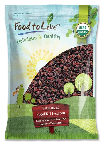 Vista 7 de Food to Live Mezcla de bayas esenciales orgánicas, 12 onzas, arándanos y arándanos secos sin transgénicos. Sin sulfuro, Kosher. Suavemente