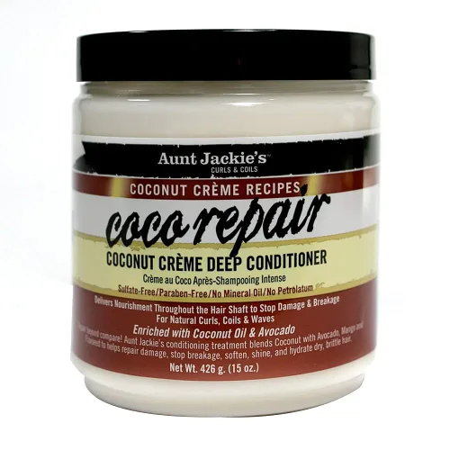Vista 9 de Aunt Jackie's Coconut Crème Recipes Curl Boss Gel de pelo rizado de coco para rizos naturales, bobinas y ondas, 15 onzas