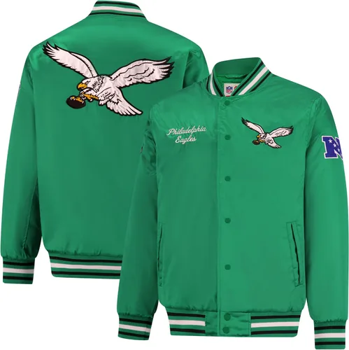 Vista 24 de Ultra Game Chaqueta de satén oficial de la NFL Supreme Heritage para hombre