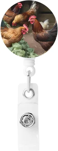 Vista 12 de Carrete de insignia con clip para cinturón, llavero retráctil para enfermera, bulldogs ingleses, clip de identificación para mujeres y hombres
