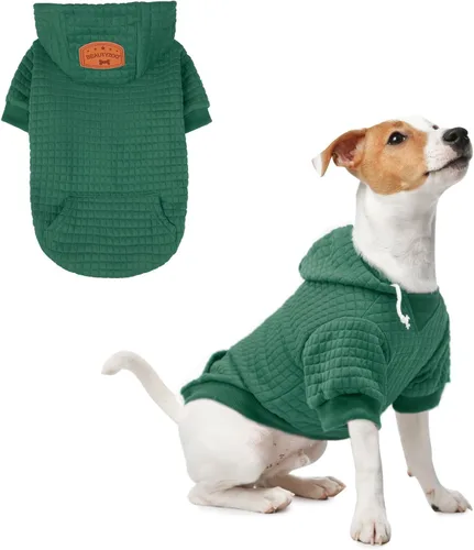 Vista 12 de BEAUTYZOO - Sudadera con capucha para perros con agujero para correa y bolsillo, suéteres para perros pequeños, medianos y grandes, niños y niñas