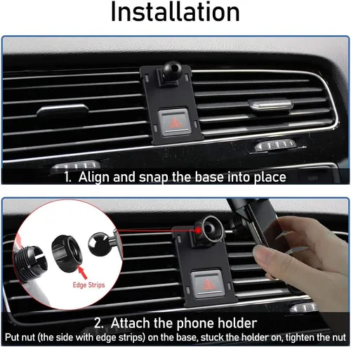 Vista 7 de KUNGKIC Soporte universal para teléfono de automóvil compatible con Volkswagen VW Golf 7 MK7 2014-2020, soporte de teléfono ajustable