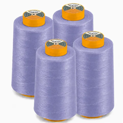 Vista 31 de AK Trading Paquete de 4 Conos de Hilo de Coser Multiusos Aqua (6000 Yardas Cada Uno) de Carretes de Hilo de Poliéster de Alta Resistencia a la Agua