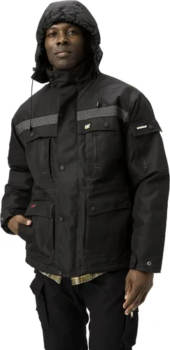 Vista 2 de Cat erpillar - Parka con aislamiento pesado para hombre, transpirable, resistente al agua, con capucha extraíble y cremallera
