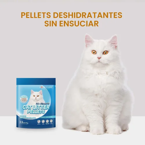 Vista 6 de Gránulos de arena para gatos Honey Care All-Absorb, Zeolita, Control de olores de larga duración, Arena no aglomerante, paquete de 3.5 libras