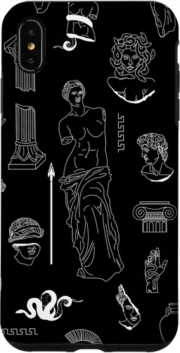 Vista 11 de Ancient Greece Statues Greek Aesthetic Black Case for iPhone 17