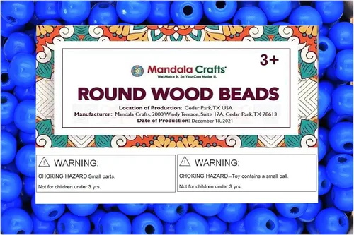 Vista 139 de Mandala Crafts - 2000 cuentas de madera redondas pequeñas de 6 mm para manualidades, suministros de macramé - cuentas de madera natural negra sin