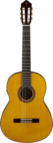 Vista 13 de Yamaha FGC-TA Dreadnought Cutaway Guitarra Transacústica con Chorus y Reverb, Negro Coro y reverberación, negro