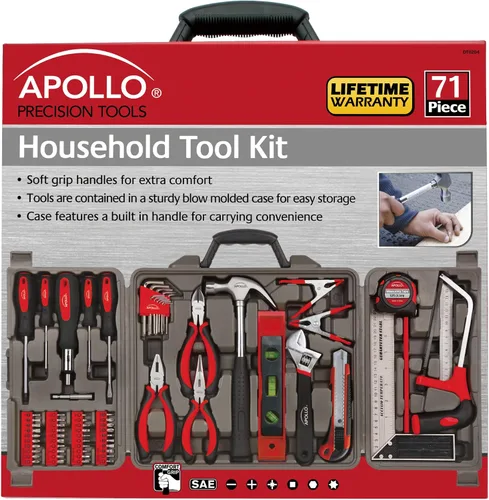 Vista 2 de Apollo Tools DT0204 - Kit de herramientas para el hogar, 71 piezas