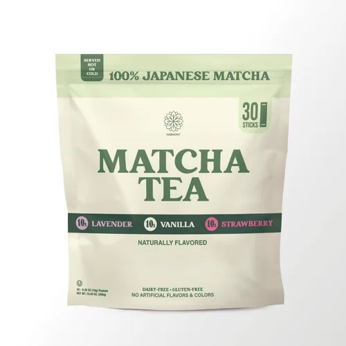 Vista 15 de The Harmony Matcha Lavender (bolsa de 7.05 onzas - 20 porciones) Polvo de matcha japonés premium, rico en antioxidantes y L-teanina, endulzado